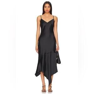 Steve Madden NWT Revolve Lucille Black Slip Dress Size S